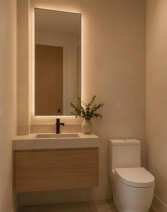 Interior concept: powder room, first floor