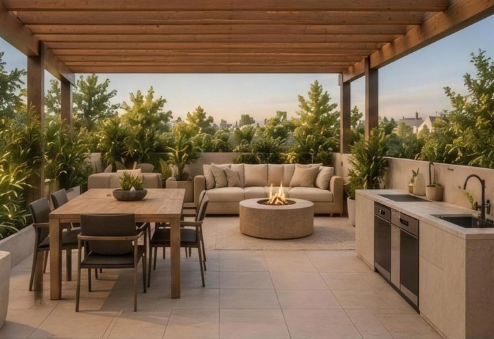 Interior concept: rooftop deck, roof